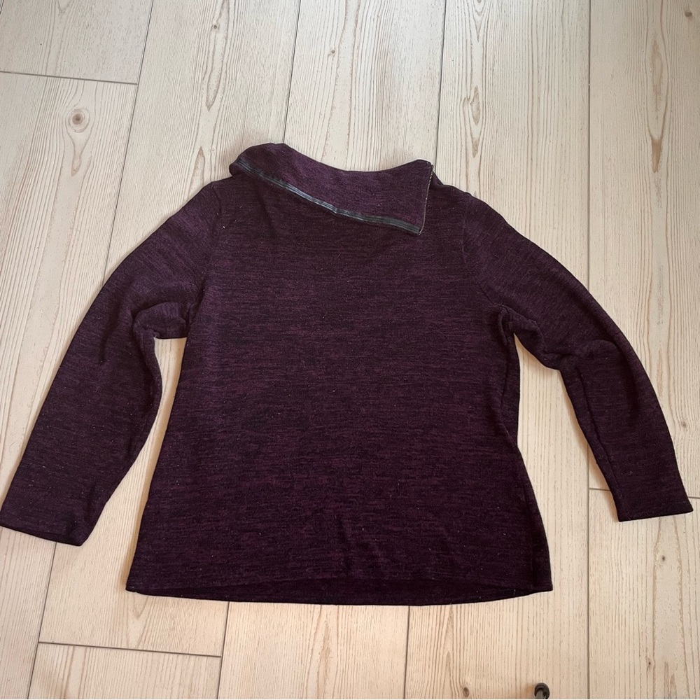 Elegant Plum Long Sleeve Blouse